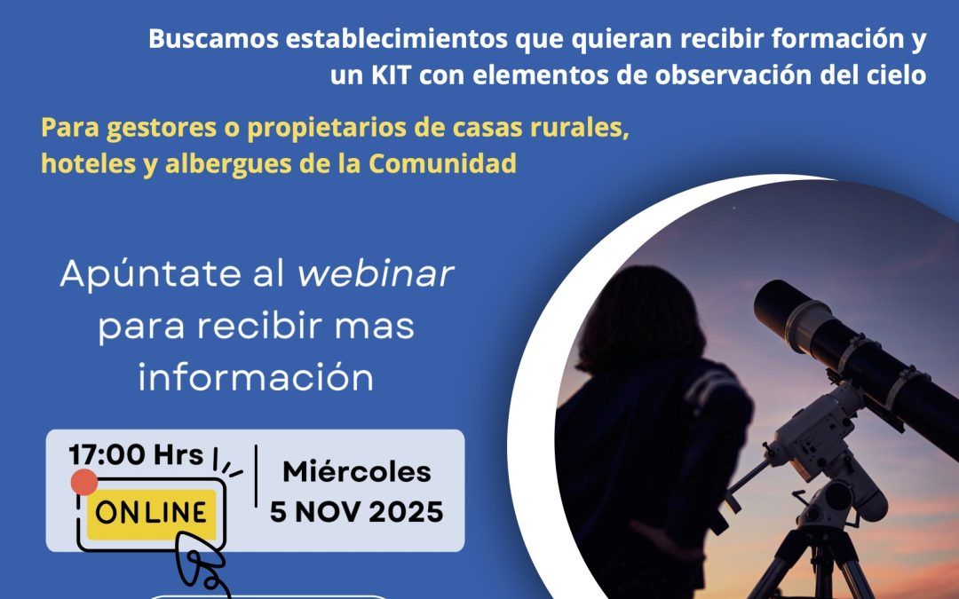 Los alojamientos de la comarca ofrecerán a sus clientes kits de observación del cielo
