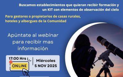 Los alojamientos de la comarca ofrecerán a sus clientes kits de observación del cielo